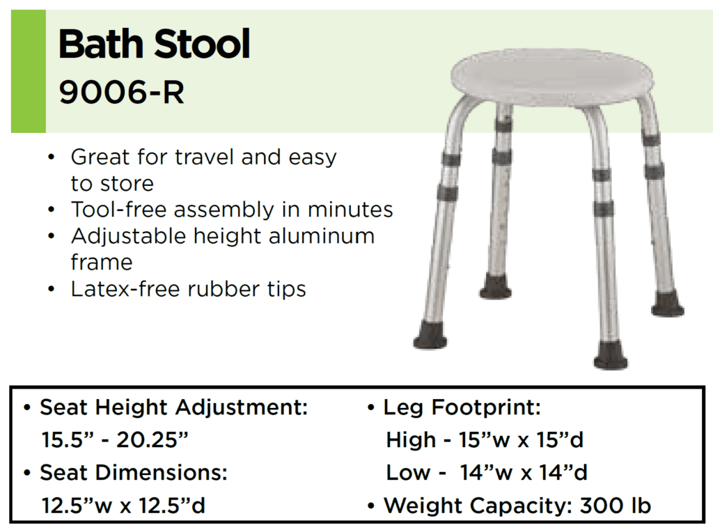 NOVA Bathroom Safety 16: Help Inc. - Everyone is relying on you. You can rely on us. Bath Stool 9600 R: Help Inc. - Everyone is relying on you. You can rely on us.