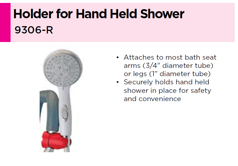 NOVA Bathroom Safety 7: Help Inc. - Everyone is relying on you. You can rely on us. Holder for Hand Held Shower: Help Inc. - Everyone is relying on you. You can rely on us.