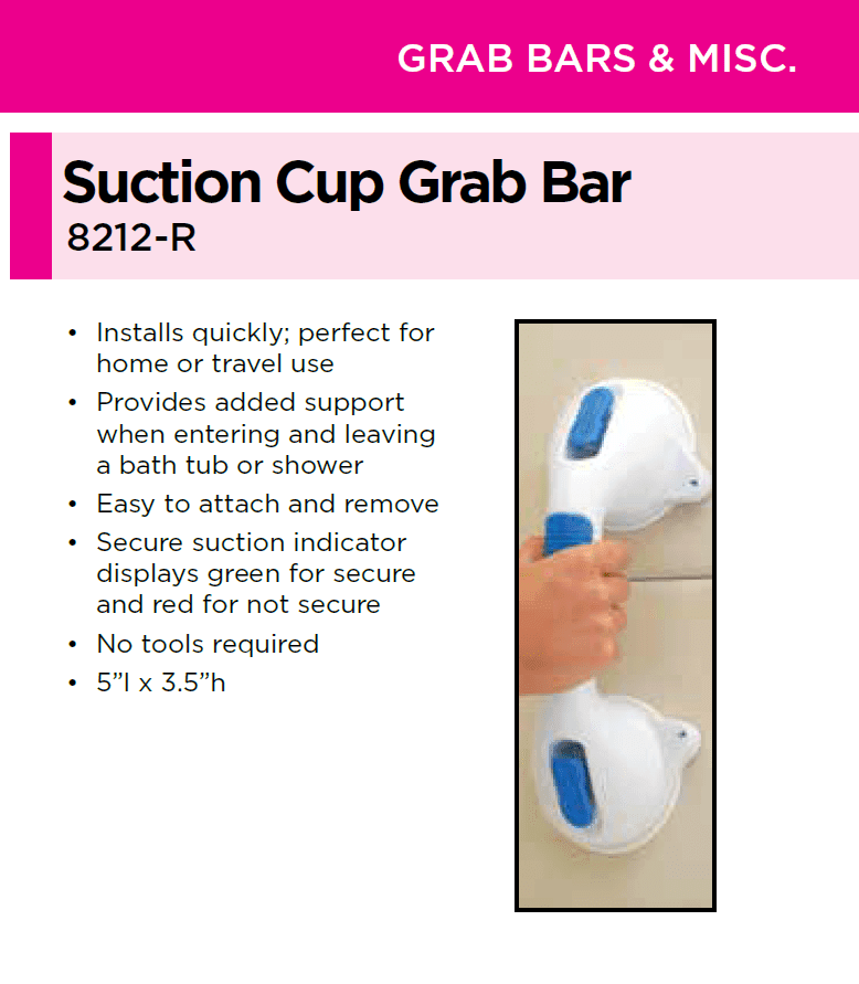 NOVA Bathroom Safety 4: Help Inc. - Everyone is relying on you. You can rely on us. Suction Cup Grab Bar: Help Inc. - Everyone is relying on you. You can rely on us.